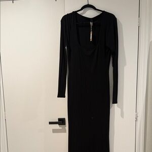 SKIMS Classic Black Long Sleeve Dress
